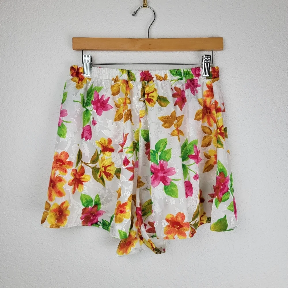 NWOT Vintage Victoria Secret Gold Label Matching Sleepwear Set Floral Large